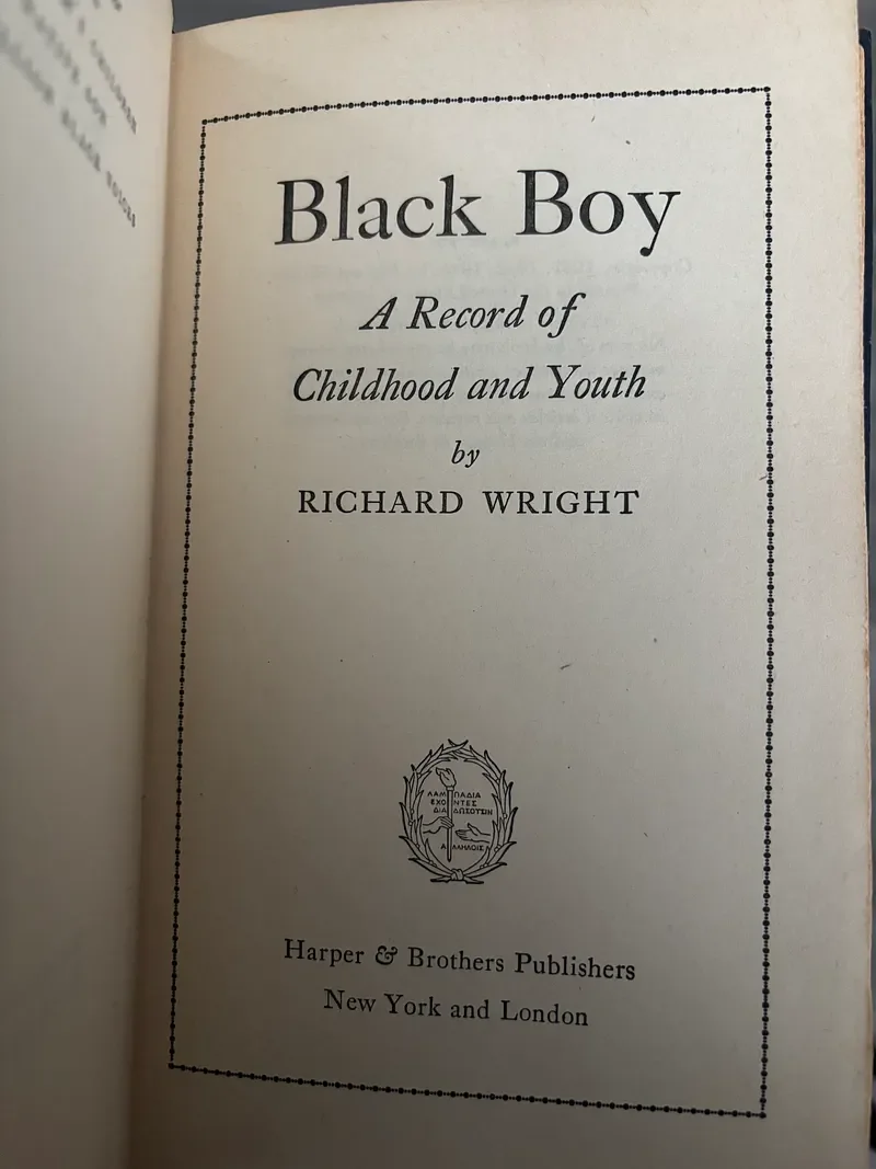 Black Boy (by: Richard Wright) 1945 - Book