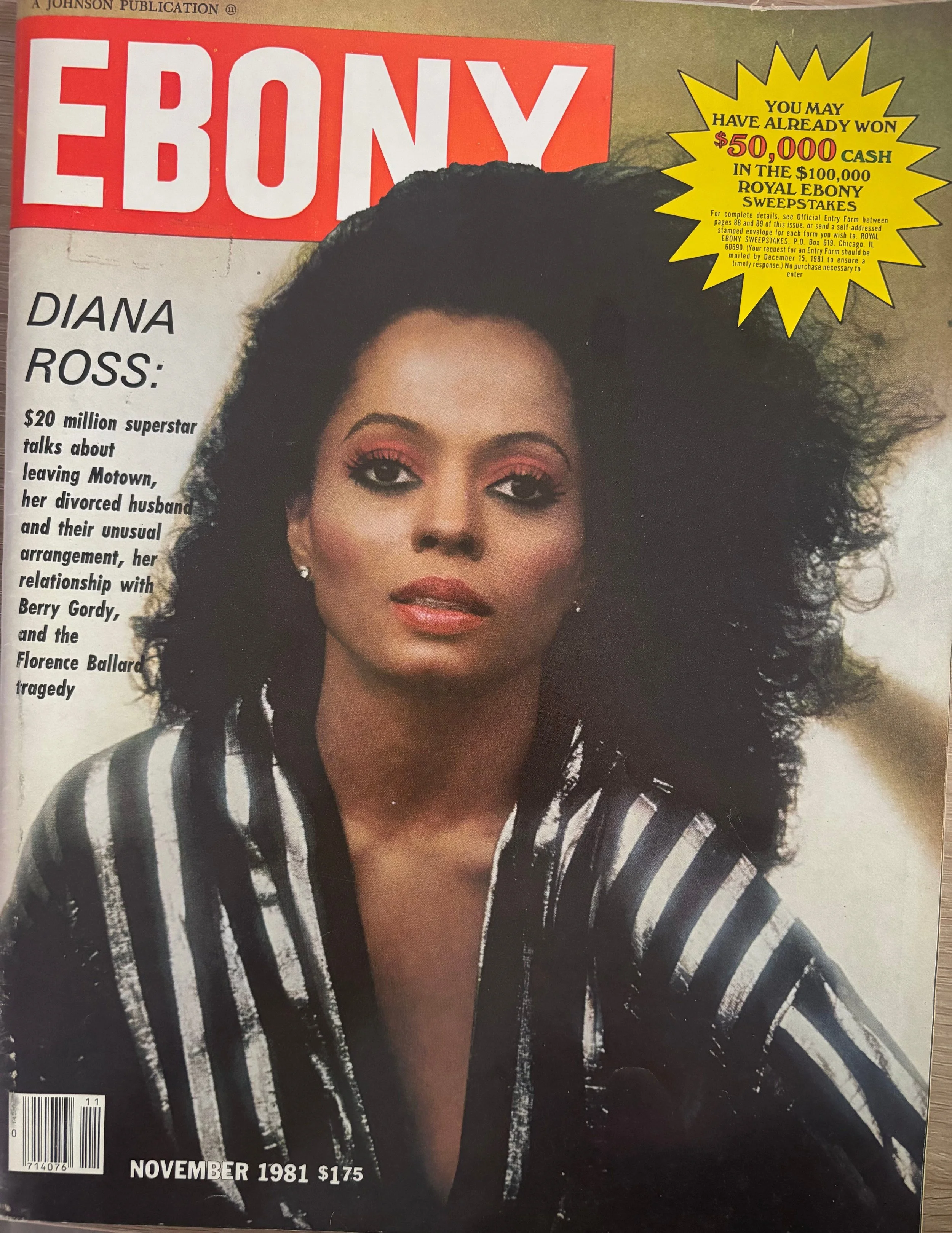 1981 Ebony Magazine (Diana Ross Cover)