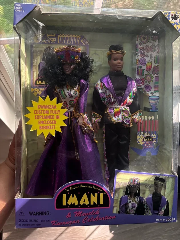 1995 African American Princess Imani & Menelik, Kwanzaa Celebration doll set (Unopened)