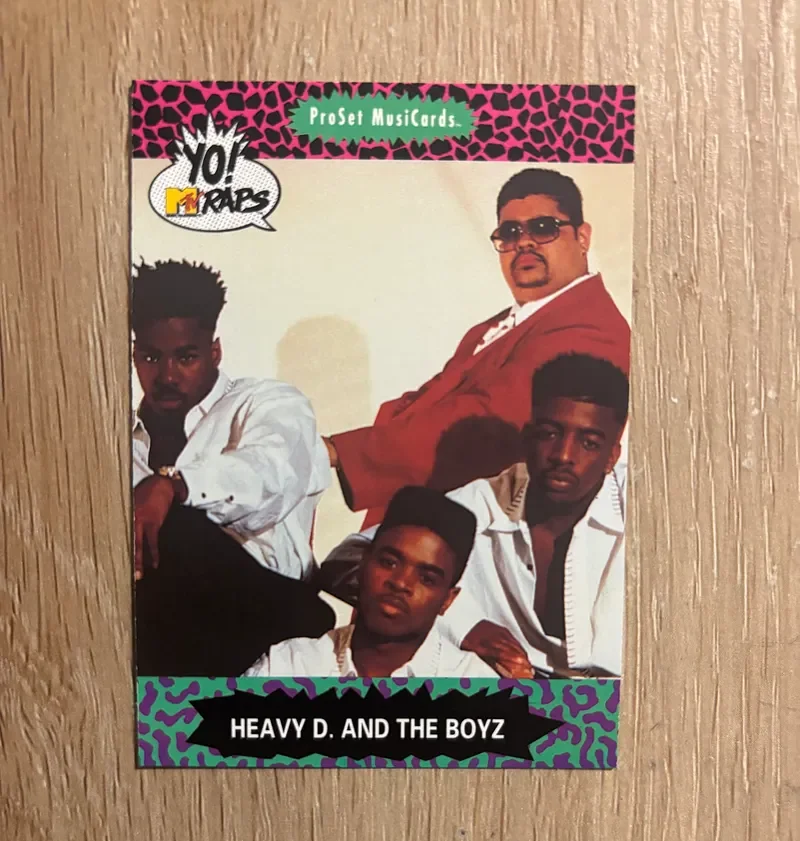 1991 Yo! MTV Raps 5-Card ProSet MusiCards- Heavy D. and the Boyz- 3 of 5