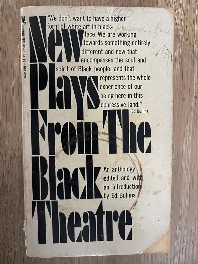 New Plays From The Black Theatre: Anthology (1969) - Book