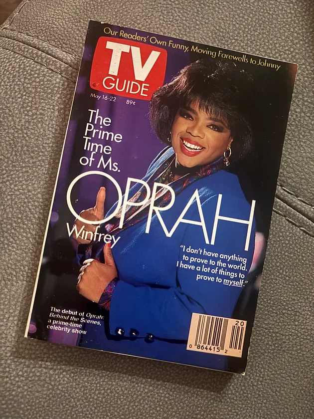 1992 TV Guide: The Debut of Oprah prime-time show cover 