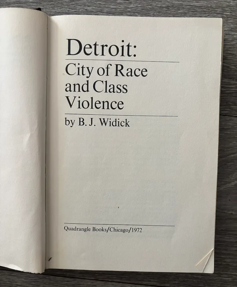 Detroit: City of Race and Class Violence (1972)