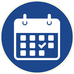Icon of a calendar with a checked date