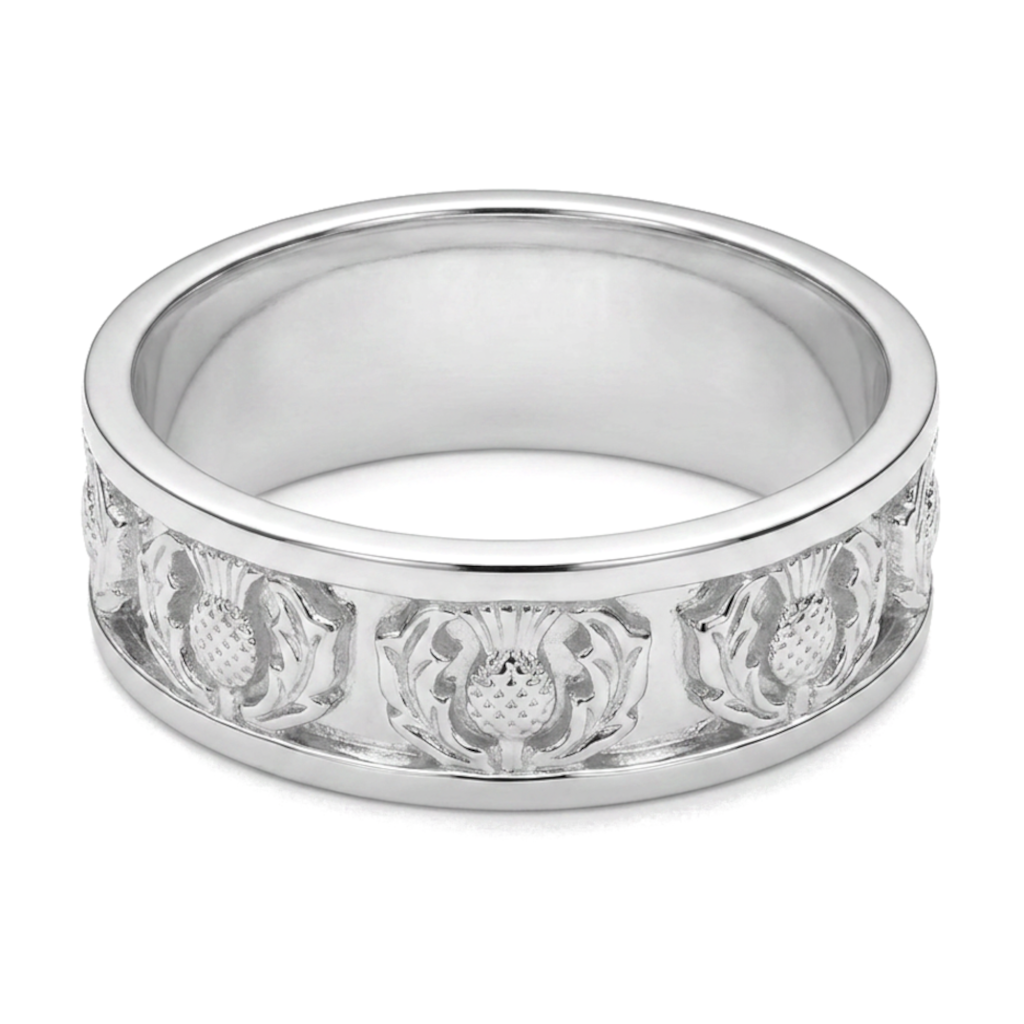 Sterling Silver Scottish Thistle Ring (SSR8916)