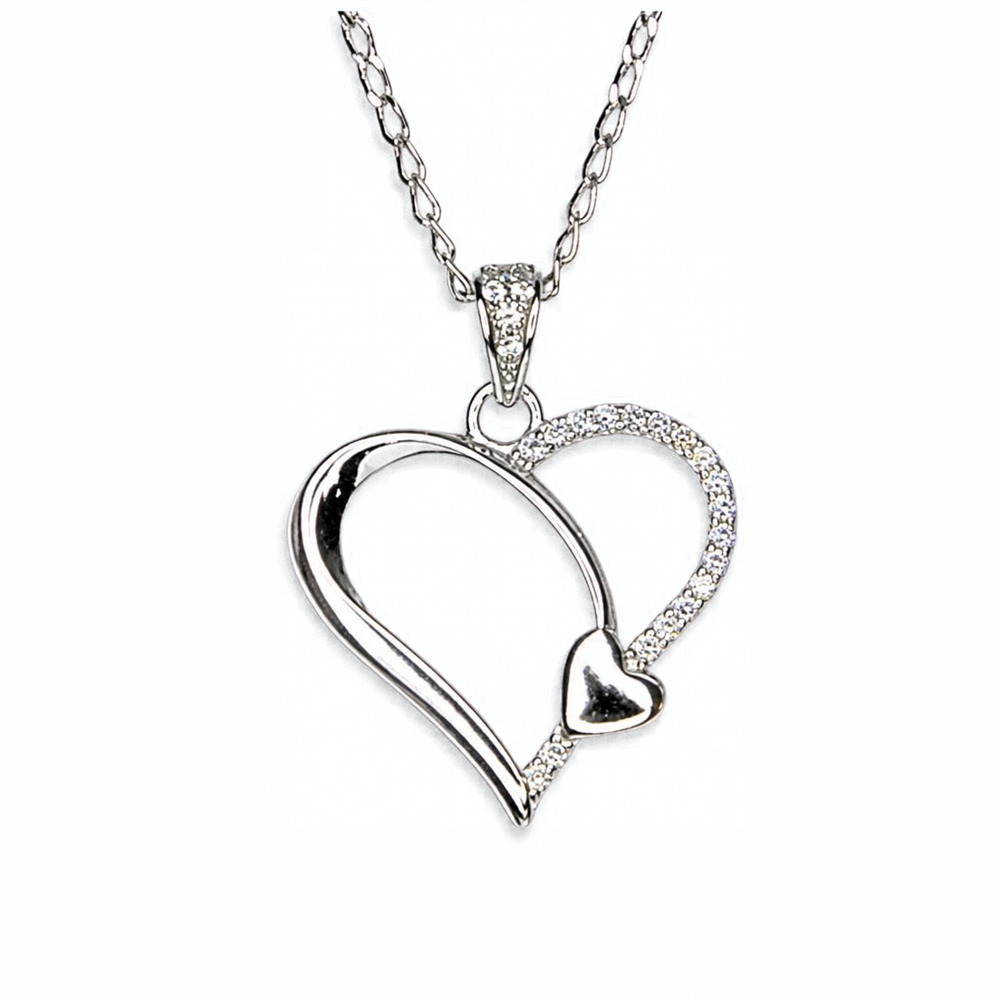 Silver Donna Ricardo Heart Pendant (DRP1003)