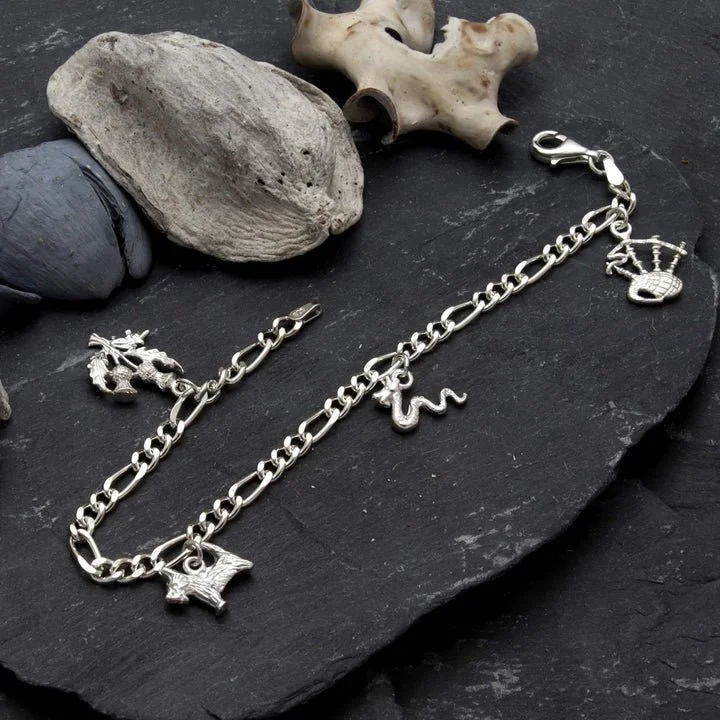 Sterling Silver Scottish Charm Bracelet - 19cm (2).jpg