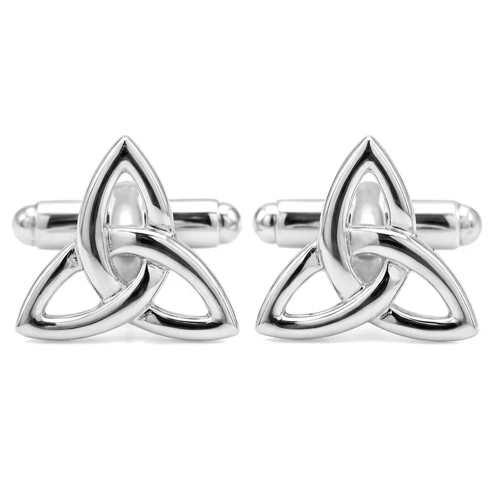 Sterling Silver Scottish Celtic Trinity Cufflinks - 14mm (1).webp