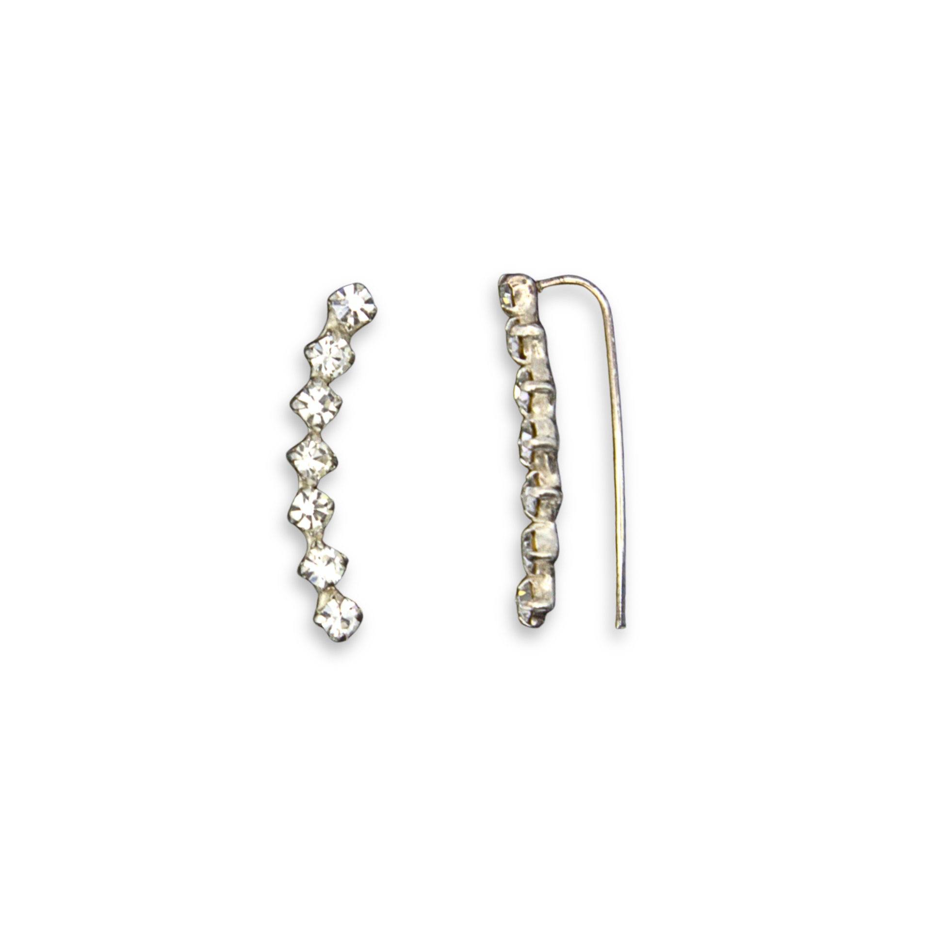 Sterling Silver CZ Drop Earrings