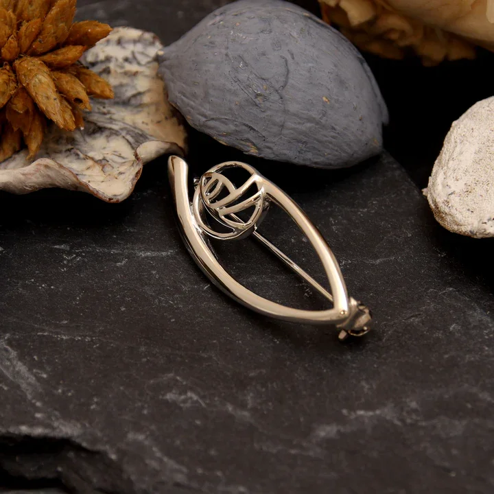 Sterling Silver Charles Rennie Mackintosh Stem Brooch - 35mm (2).webp