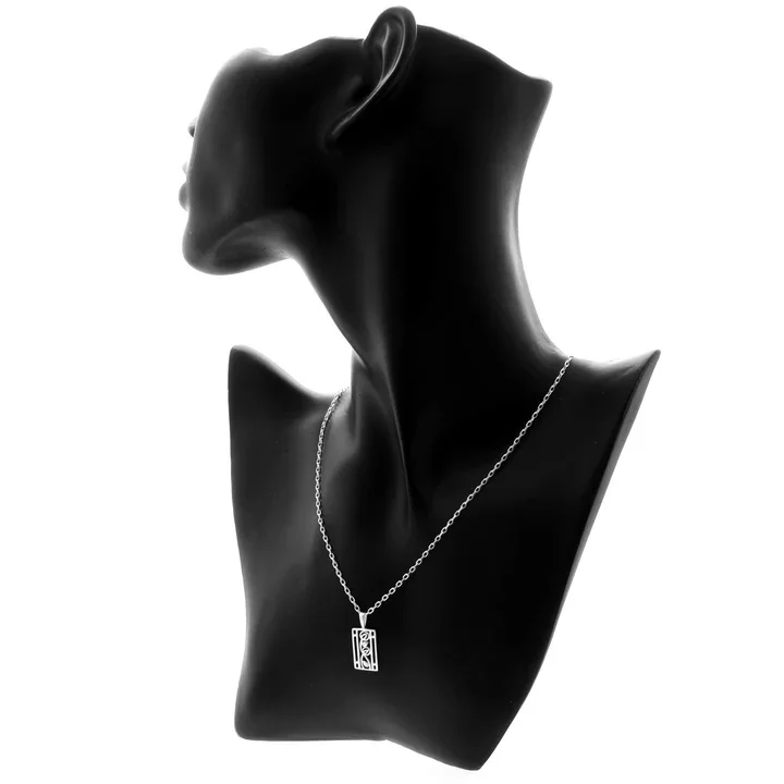 Sterling Silver Charles Rennie Mackintosh Panel Pendant - 20mm (3).webp