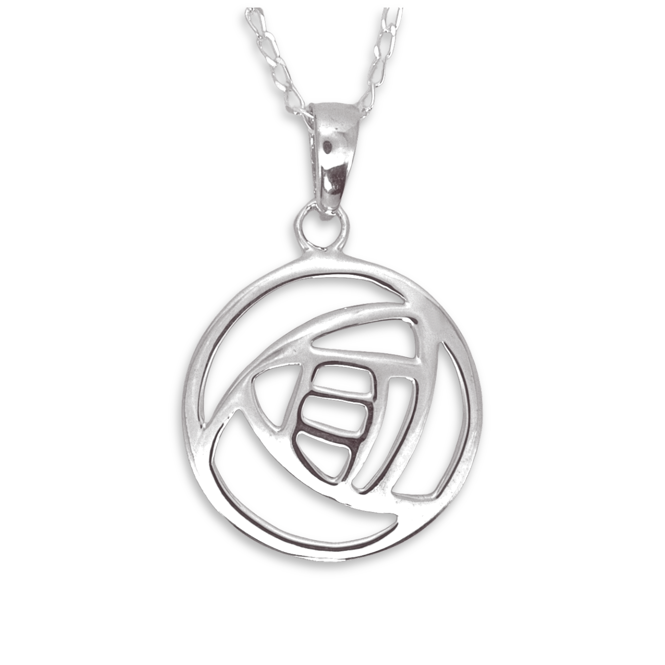 Sterling Silver Charles Rennie Mackintosh Circle Pendant - 22mm (RMSP6142)