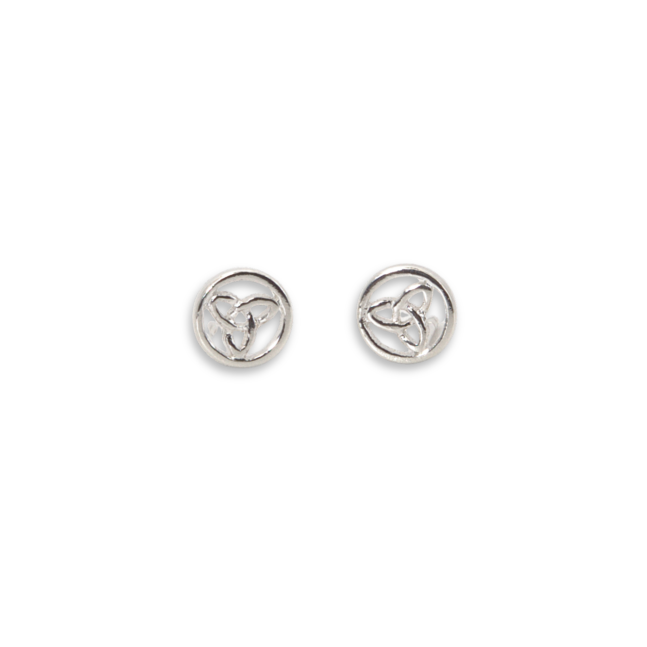 Sterling Silver Celtic Trinity Knot Stud Earrings - 6mm (SE1702)