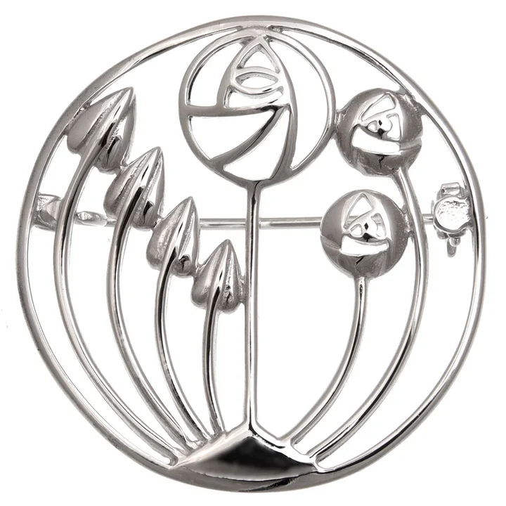 Sterling Silver Charles Rennie Mackintosh Circle Brooch - 36mm (1).webp