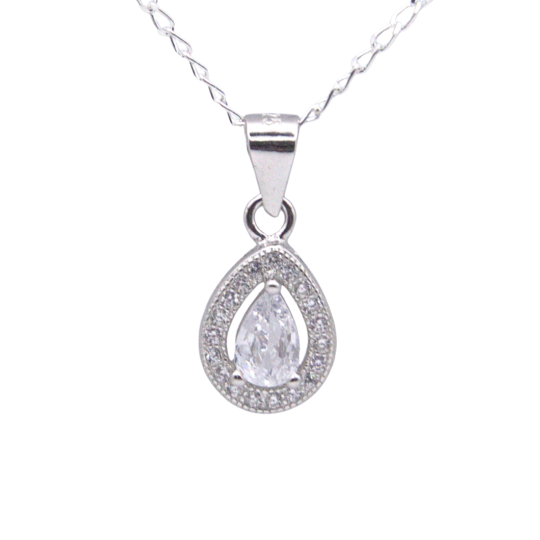 Silver Donna Ricardo Teardrop Pendant (DRP9004)