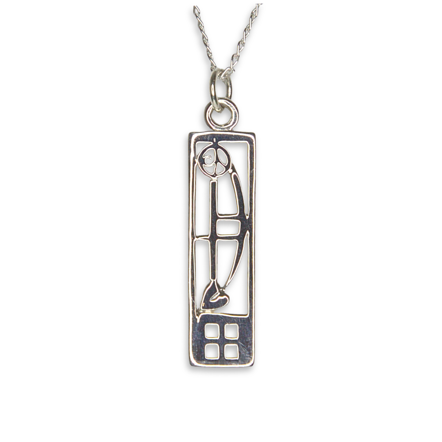 Silver Charles Rennie Mackintosh Column Pendant (RMSP6138)