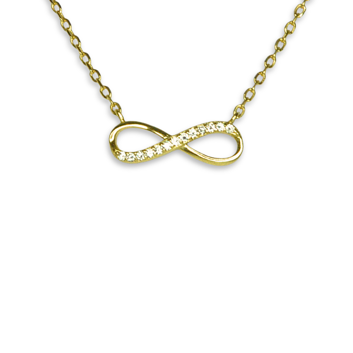 Silver Donna Ricardo Gold Plated Infinity Necklet (DRN2004)