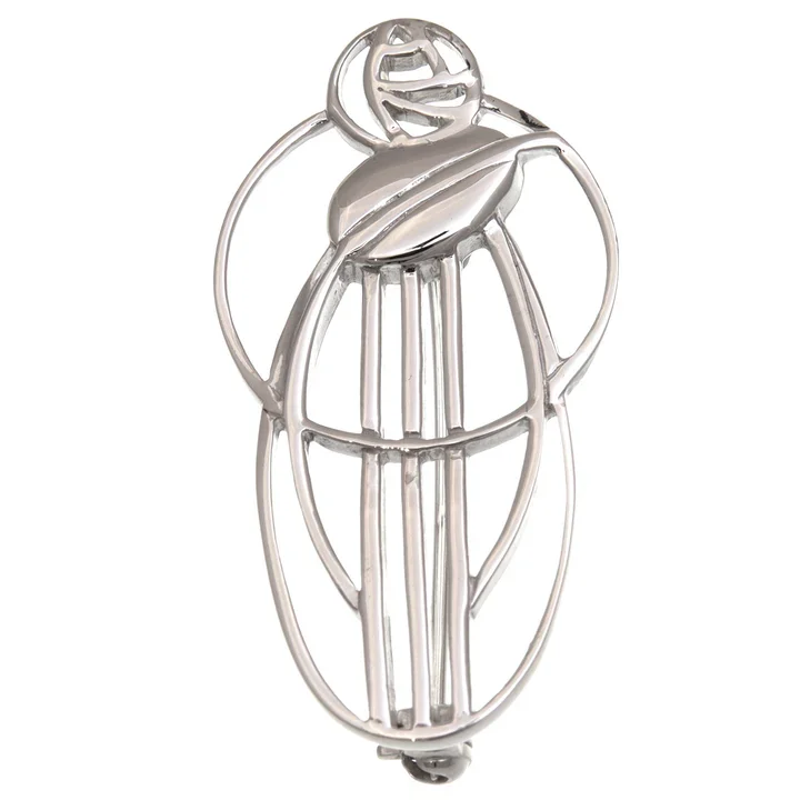 Sterling Silver Charles Rennie Mackintosh Figure Brooch - 43mm (1).webp