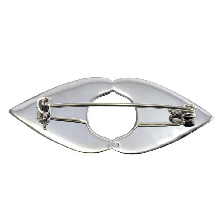 Sterling Silver Celtic Navette Brooch - 44mm (3).webp