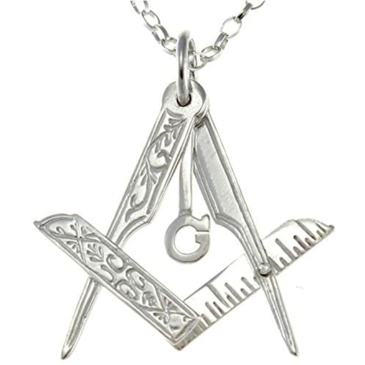 Sterling Silver Folding Masonic Freemason Pendant (MSP002)