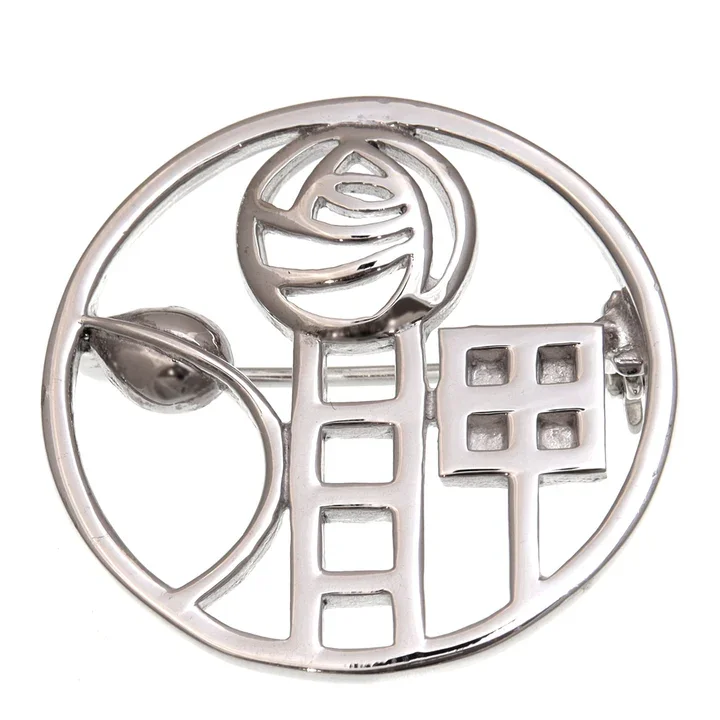 Sterling Silver Charles Rennie Mackintosh Circle Brooch - 28mm (1).webp