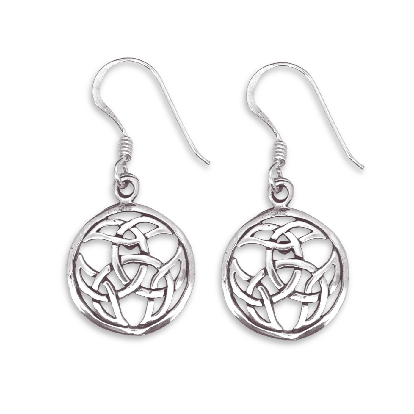 Sterling Silver Celtic Drop Earring - 18mm (SE1738)
