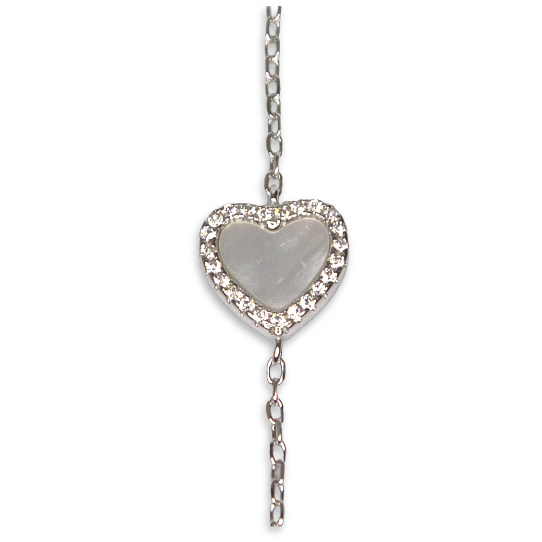 Silver Donna Ricardo Heart Bracelet (DRB1009)