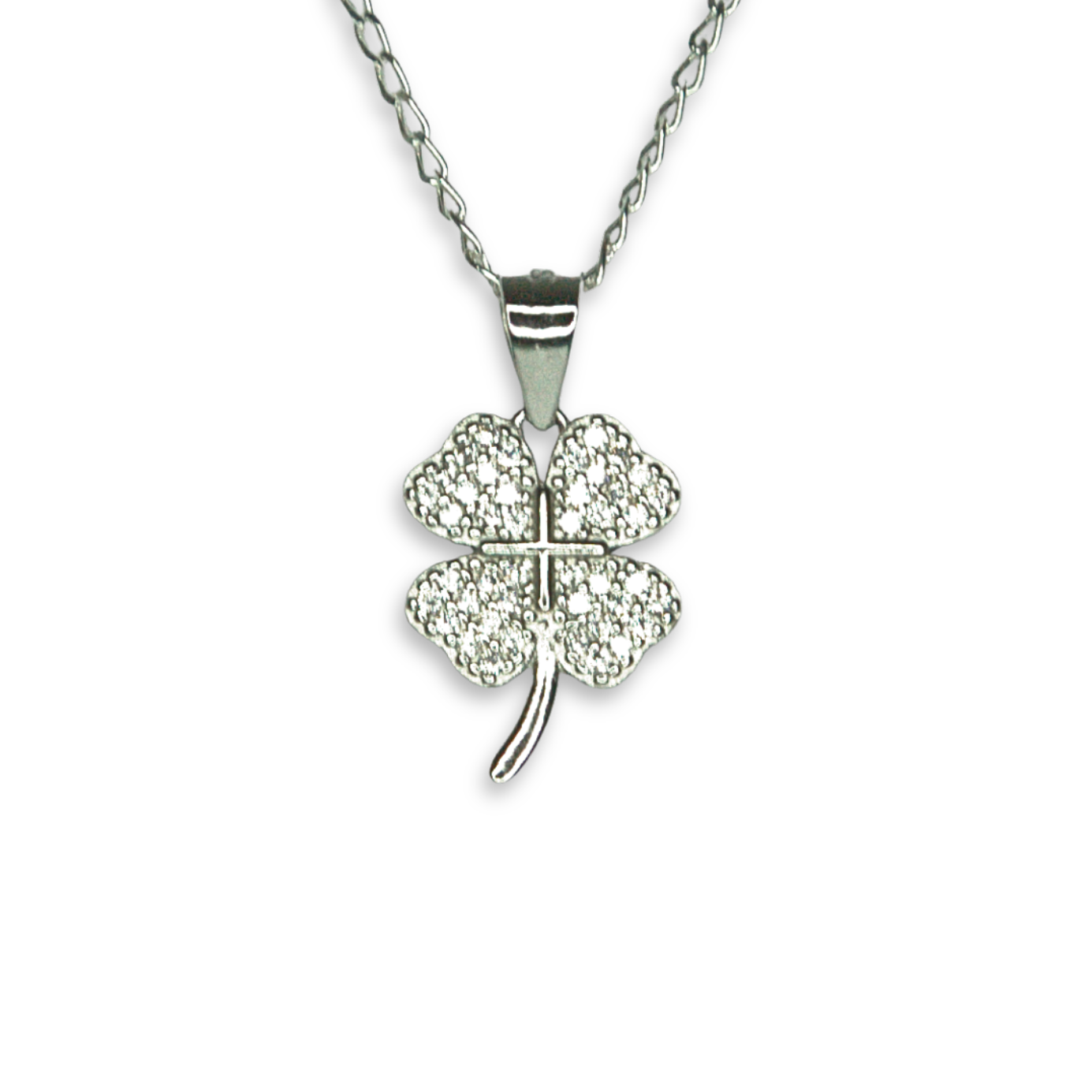 Silver Donna Ricardo Four-Leaf Clover Pendant (DRP9038)