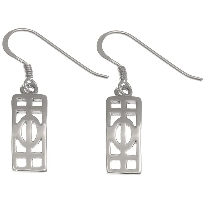 Sterling Silver Charles Rennie Mackintosh Column Drop Earrings - 17mm (1).webp
