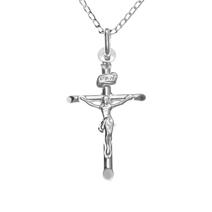 Sterling Silver Crucifix Necklace – 25mm (1).png