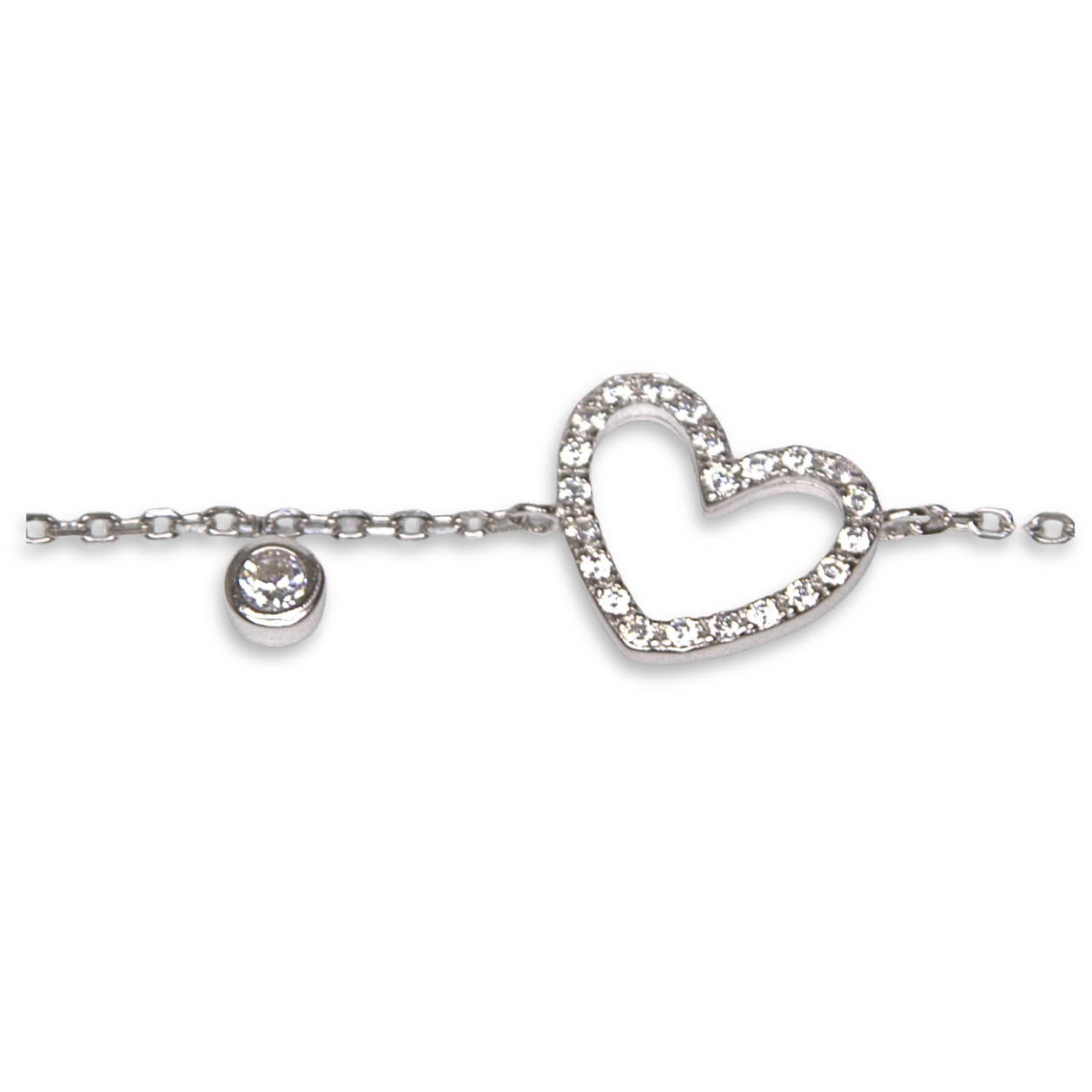 Silver Donna Ricardo Heart Bracelet (DRB1003)