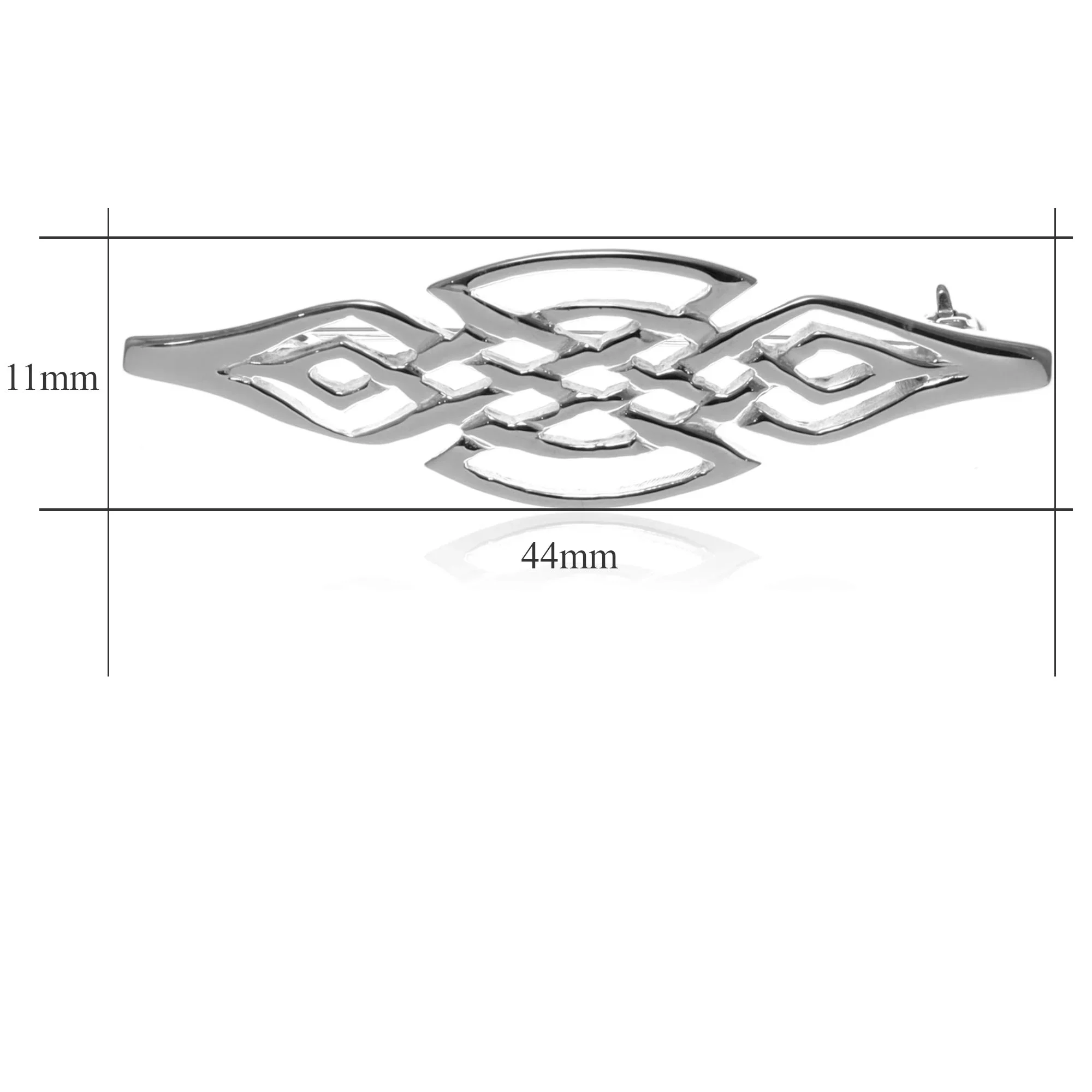 Sterling Silver Celtic Navette Brooch - 44mm (3).webp