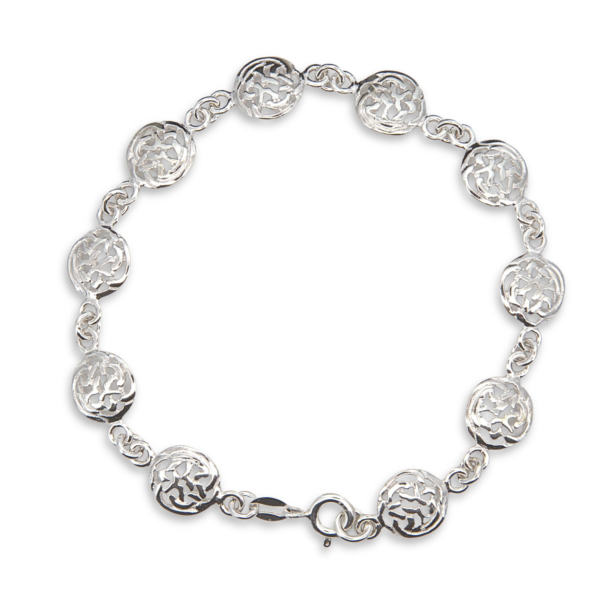 Sterling Silver Celtic Knotwork Bracelet - 130mm (SCB053)