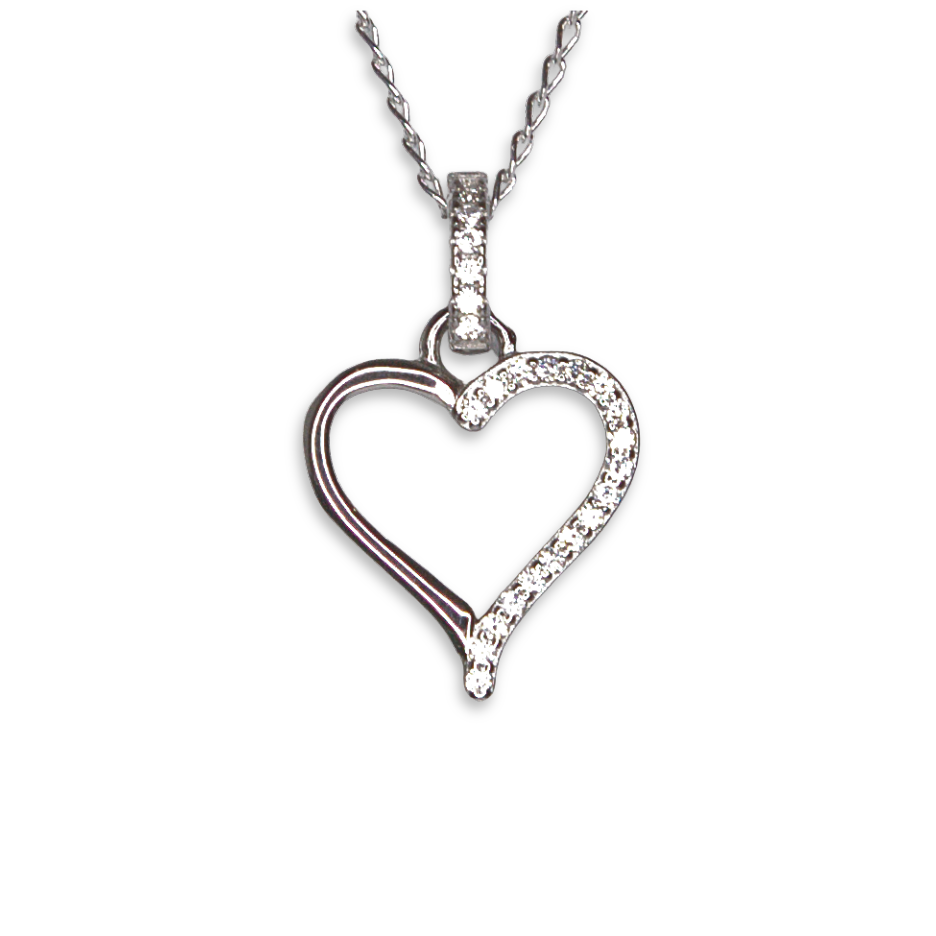 Silver Donna Ricardo Heart Pendant (DRP1011)