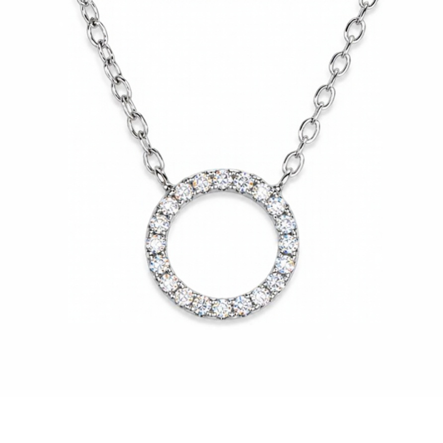Silver Donna Ricardo Circle Necklet (DRN3001)