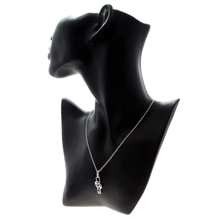 Sterling Silver & Amethyst Charles Rennie Mackintosh Column Pendant - 28mm (3).webp