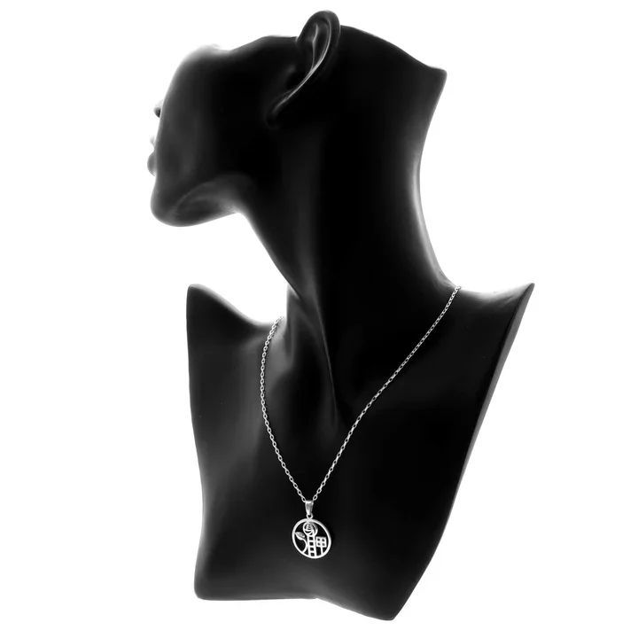Sterling Silver Charles Rennie Mackintosh Circle Pendant - 20mm (3).webp