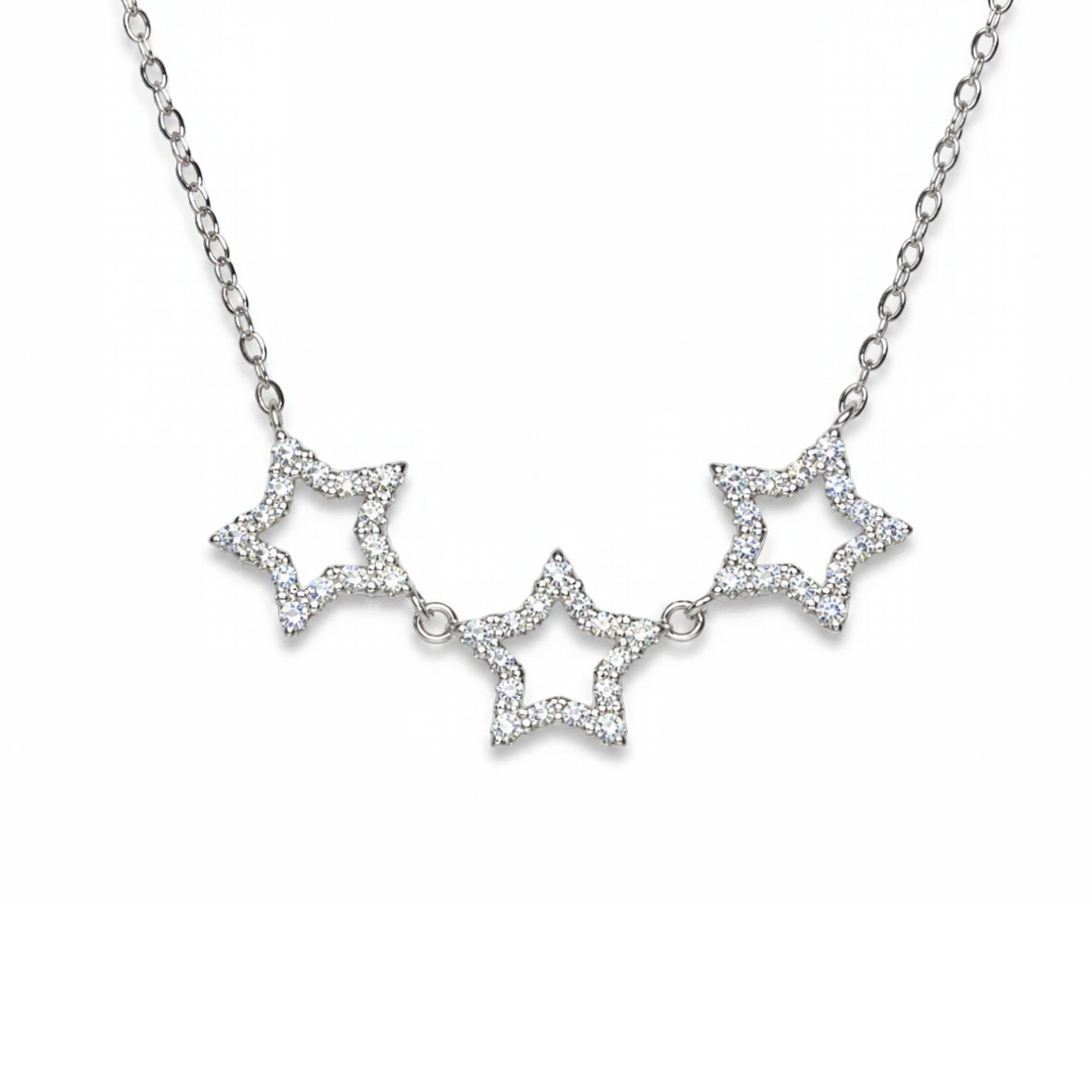 Silver Donna Ricardo Star Necklet (DRN9001)