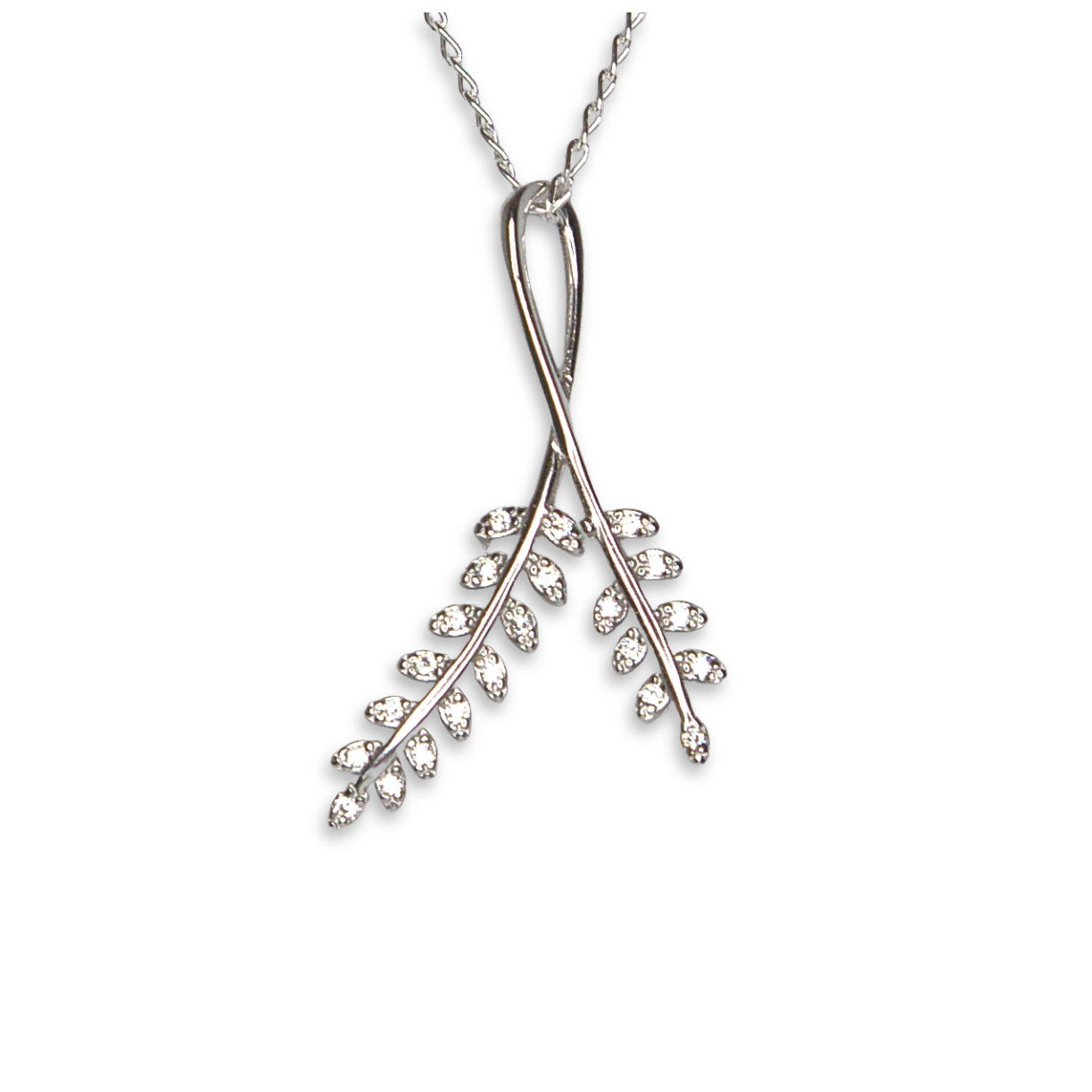 Silver Donna Ricardo Double Branch Pendant (DRP9015)