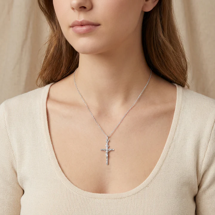 Sterling Silver Crucifix Necklace – 32mm (3).png