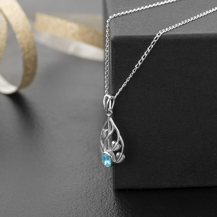 Sterling Silver & Blue Topaz Charles Rennie Mackintosh Teardrop Pendant (2).png