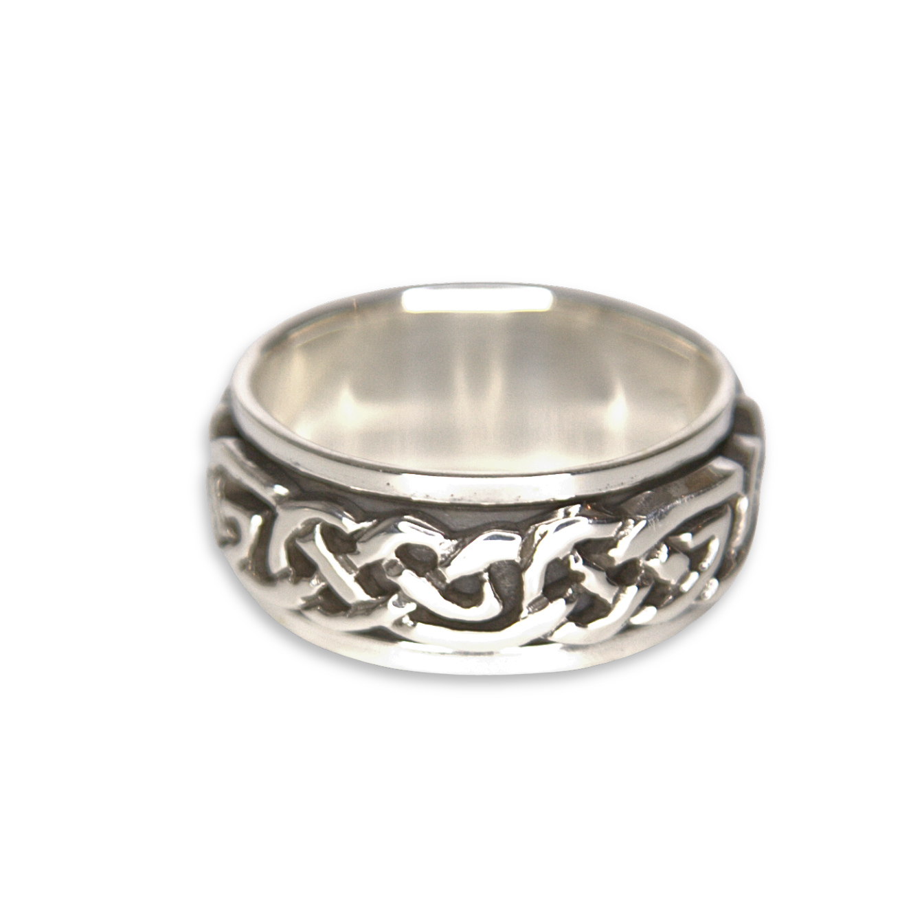 Celtic Knot Wide Spinner Ring (SSR8962)