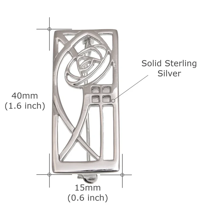 Sterling Silver Charles Rennie Mackintosh Panel Brooch - 40mm (3).webp