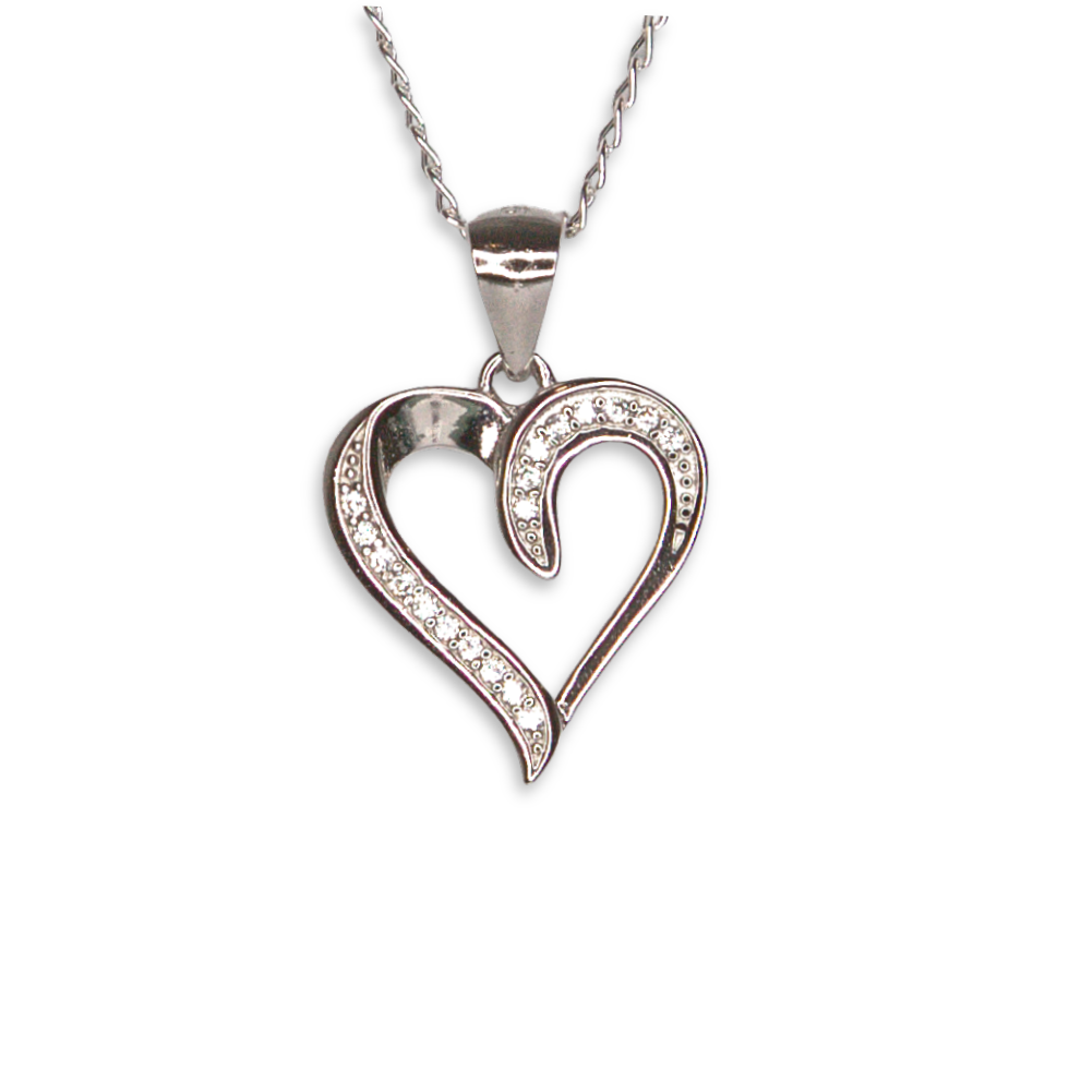 Silver Donna Ricardo Heart Pendant (DRP1004)