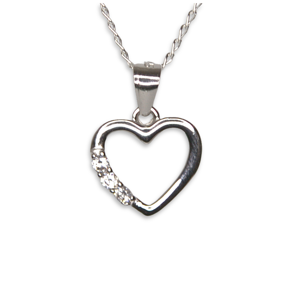 Silver Donna Ricardo Heart Pendant (DRP1001)