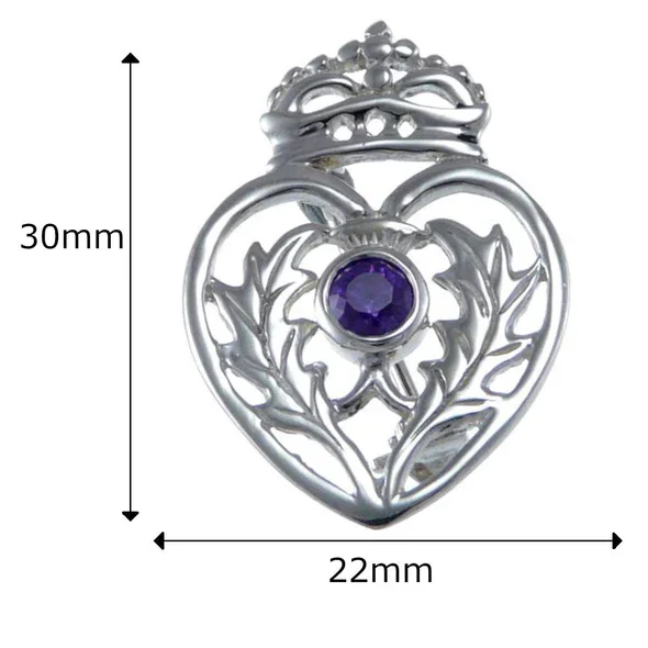 Sterling Silver & Amethyst Scottish Luckenbooth Brooch - 30mm (3).webp