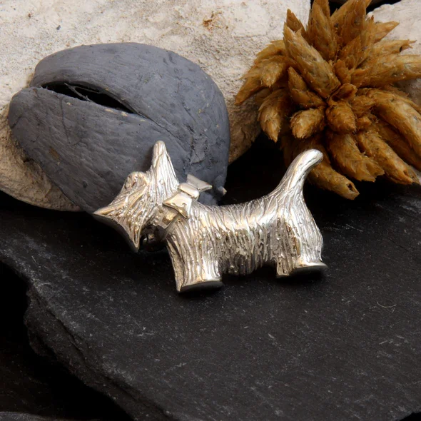 Sterling Silver Highland Terrier Scottie Dog Brooch - 20mm (2).webp