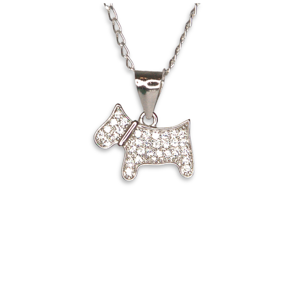 Silver Donna Ricardo Scottie Dog Pendant (DRP9014)