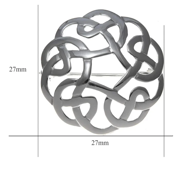 Sterling Silver Celtic Knot Brooch - 27mm (3).webp