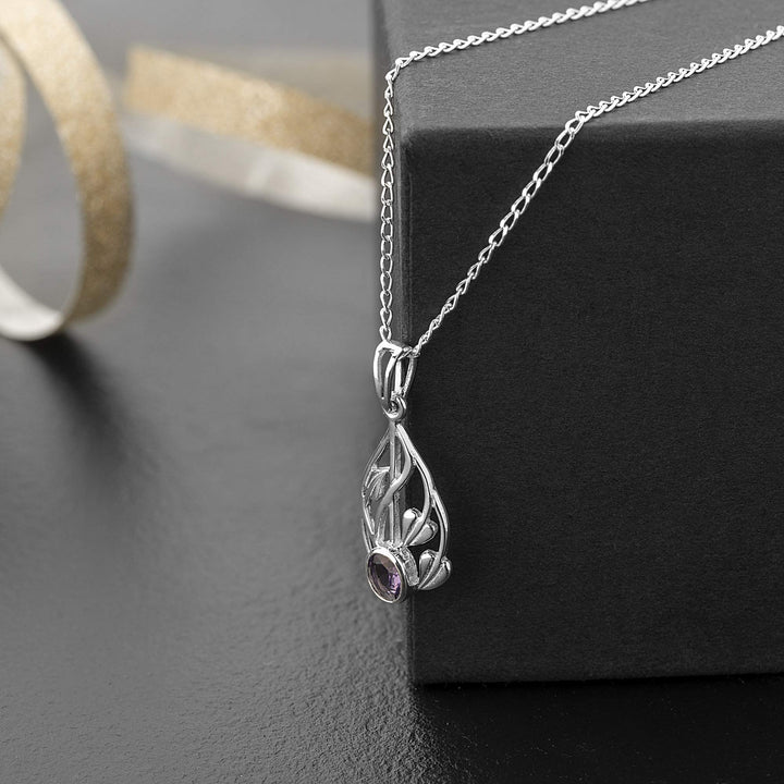 Sterling Silver & Amethyst Charles Rennie Mackintosh Teardrop Pendant (2).png